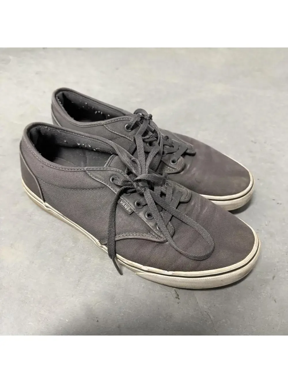 Vans Authentic Black Canvas Low Top Sneakers Men's Size 11.5 Skate Shoes